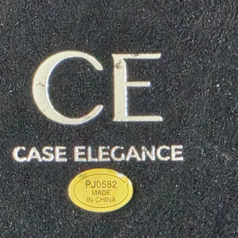 Case Elegance 6 Slot Watch Box Matte‎ Black Glass Top Organizer PJ0582